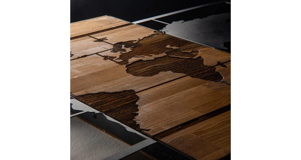 Dekorativní dřevěný nástěnný doplněk - SVĚTADÍLY, 85 x 58 cm - II. jakost, POUZE OSOBNÍ ODBĚR